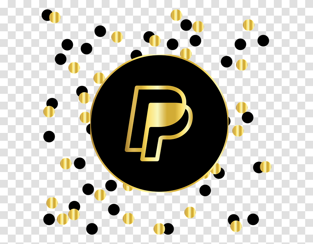 Paypal Payment Money Buy Technology Business Instagram Icon Gold Black, Confetti, Paper Transparent Png