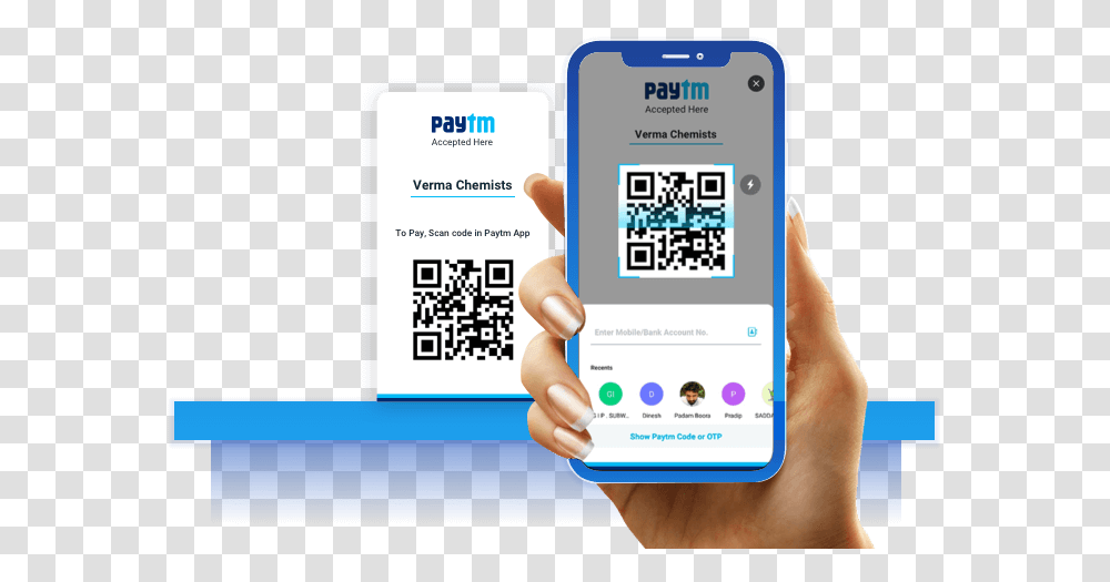 Paytm Qr Code Scan, Person, Human, Mobile Phone, Electronics Transparent Png
