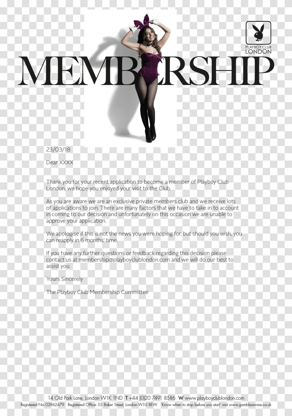 Pb Membership Declined Letterhead Print, Person, Flyer, Poster Transparent Png