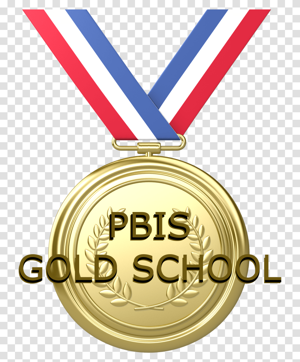 Pbis Gold School Medal Gold Medal Clipart, Trophy, Locket, Pendant, Jewelry Transparent Png
