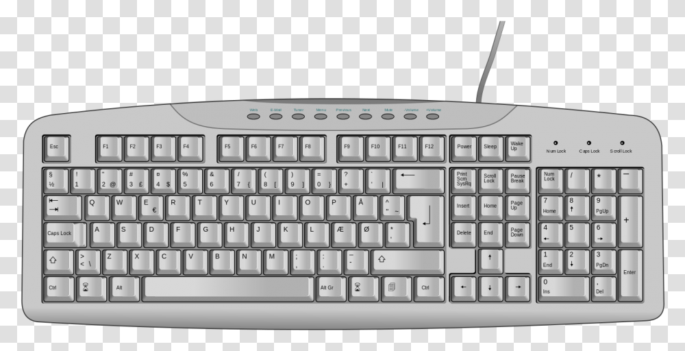 Pc Clipart Keyboard Keyboard Image White Hd, Computer Keyboard, Computer Hardware, Electronics Transparent Png