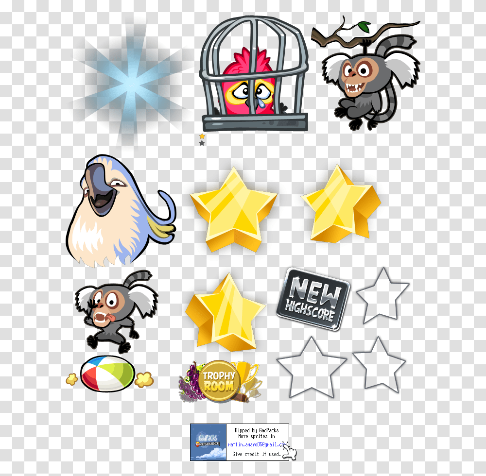 Pc Computer Angry Birds Rio W, Animal, Star Symbol, Lamp, Poster Transparent Png