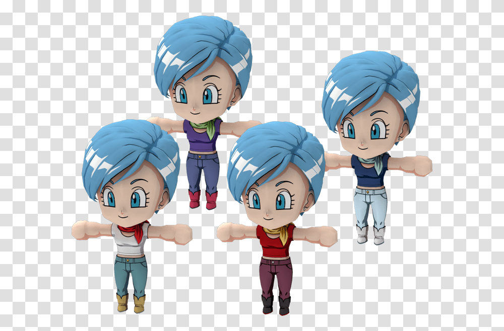 Pc Computer Dragon Ball Fighterz Bulma Chibi, Person, Comics, Book, Art Transparent Png