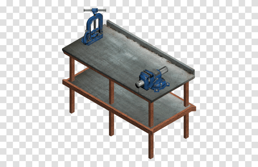 Pc Computer Fallout New Vegas Workbench The Models Solid, Furniture, Tabletop, Coffee Table, Drawer Transparent Png