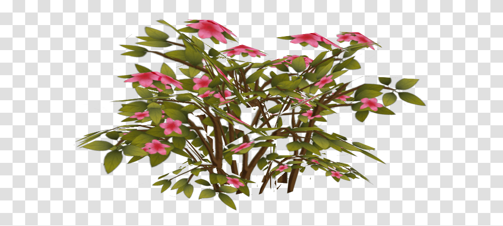 Pc Computer The Sims 4 Pink Azalea Flowers The Sims Plant Hd, Leaf, Acanthaceae, Petal, Tree Transparent Png