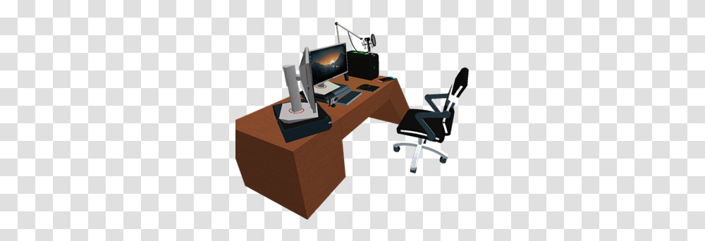 Pc Master Race Roblox Computer Desk, Furniture, Table, Chair, Electronics Transparent Png