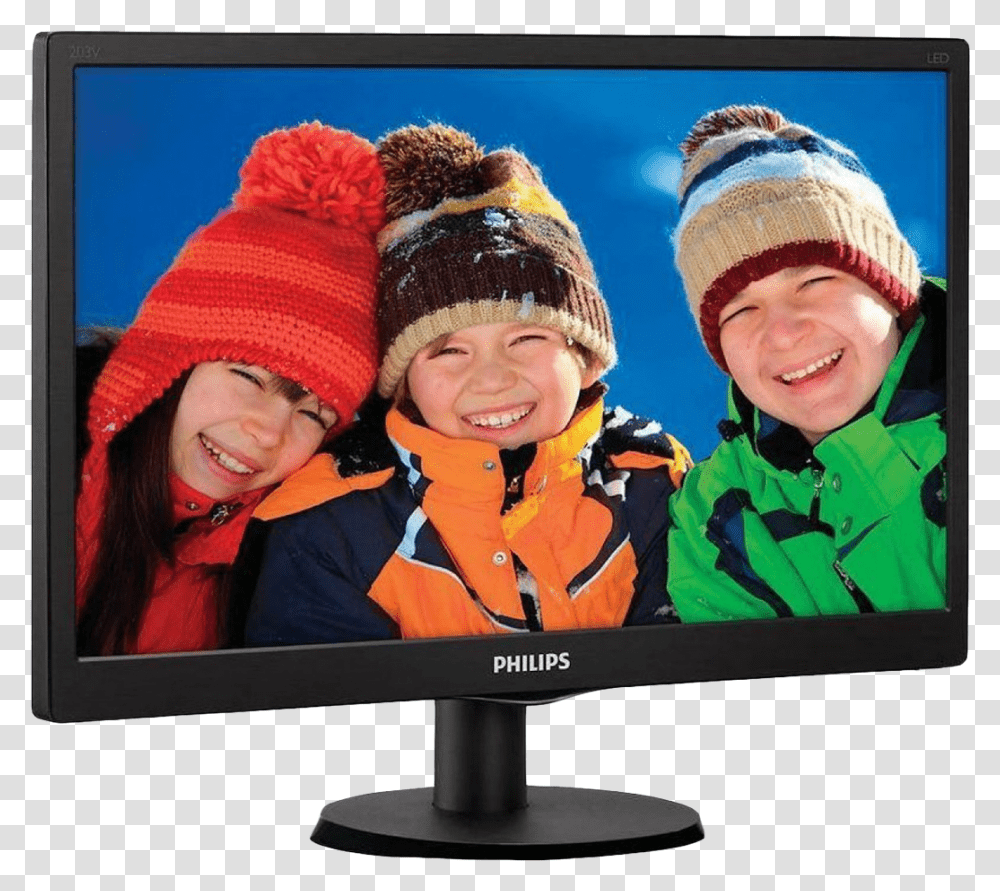 Pc Monitor Image Philips 20 203v5 Led Monitor, Screen, Electronics, LCD Screen, Person Transparent Png