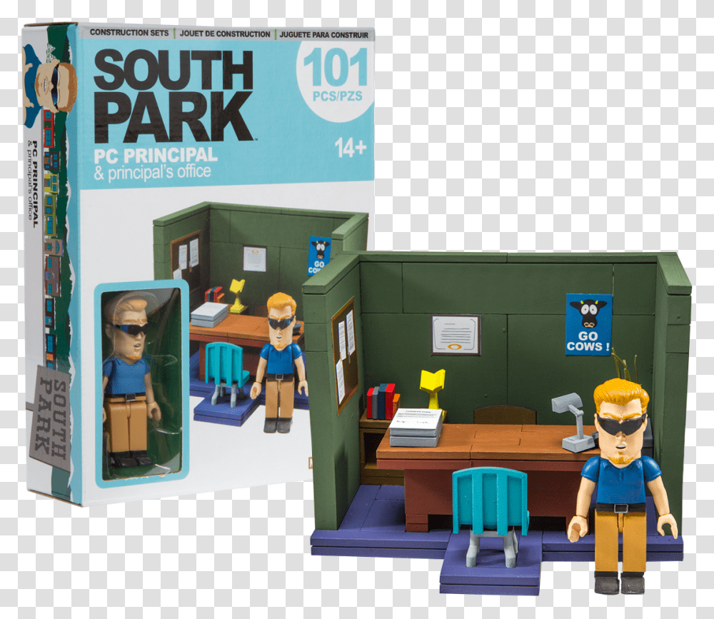 Pc Principals Office Construction Set By Mcfarlane Mcfarlane Toys South Park, Person, Human, Figurine, Furniture Transparent Png