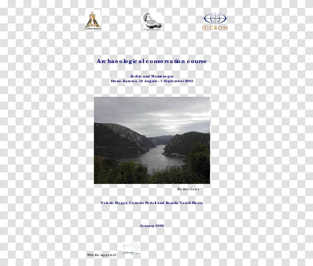Pdf Archaeological Conservation Course Serbia And National Park Djerdap, Nature, Outdoors, Water, River Transparent Png