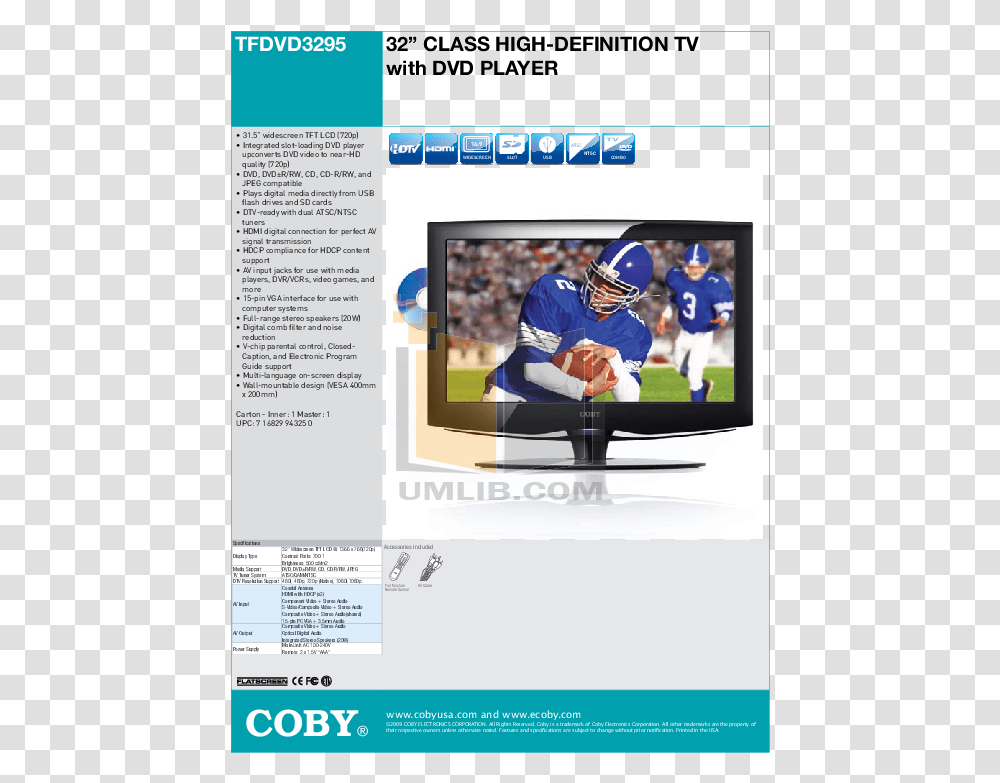 Pdf For Coby Plasma Tv Tf Dvd3295 Manual, Monitor, Screen, Electronics, Display Transparent Png