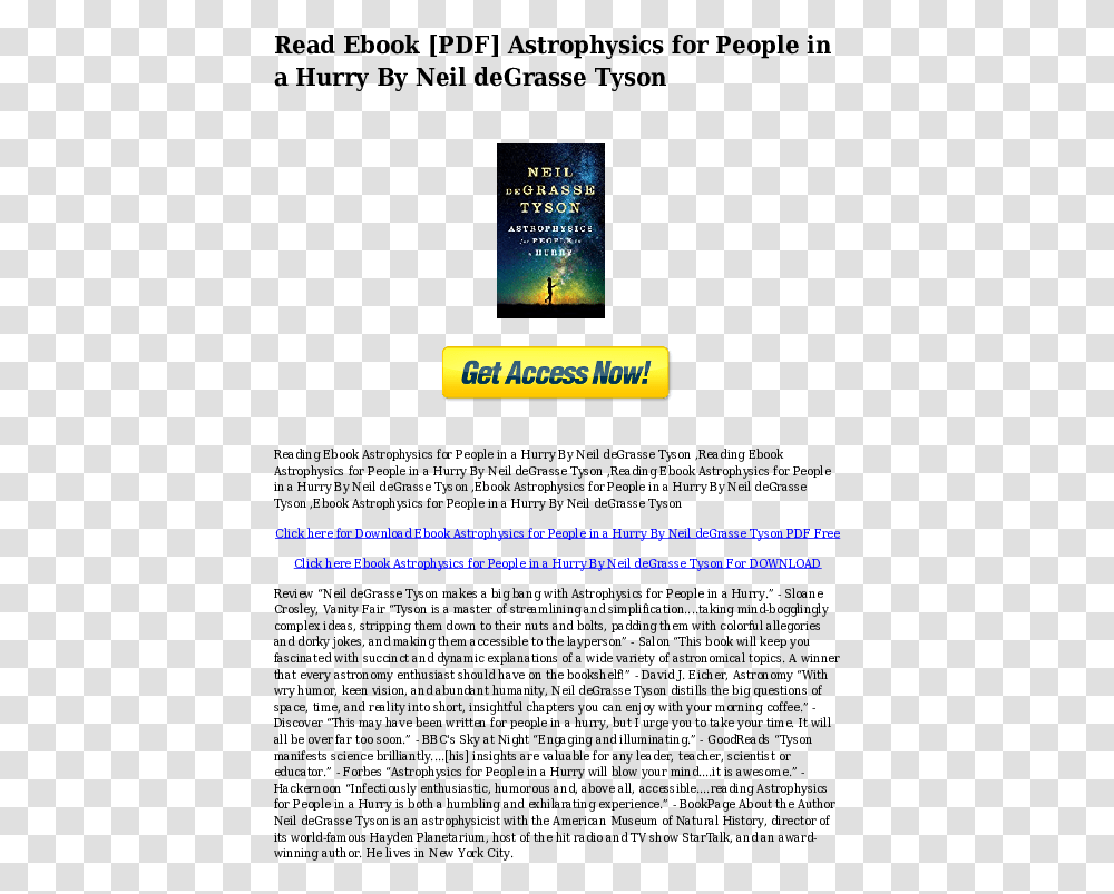 Pdf Hyc Astrophysics For People In A Hurry By Neil Degrasse Screenshot, Text, Pac Man Transparent Png