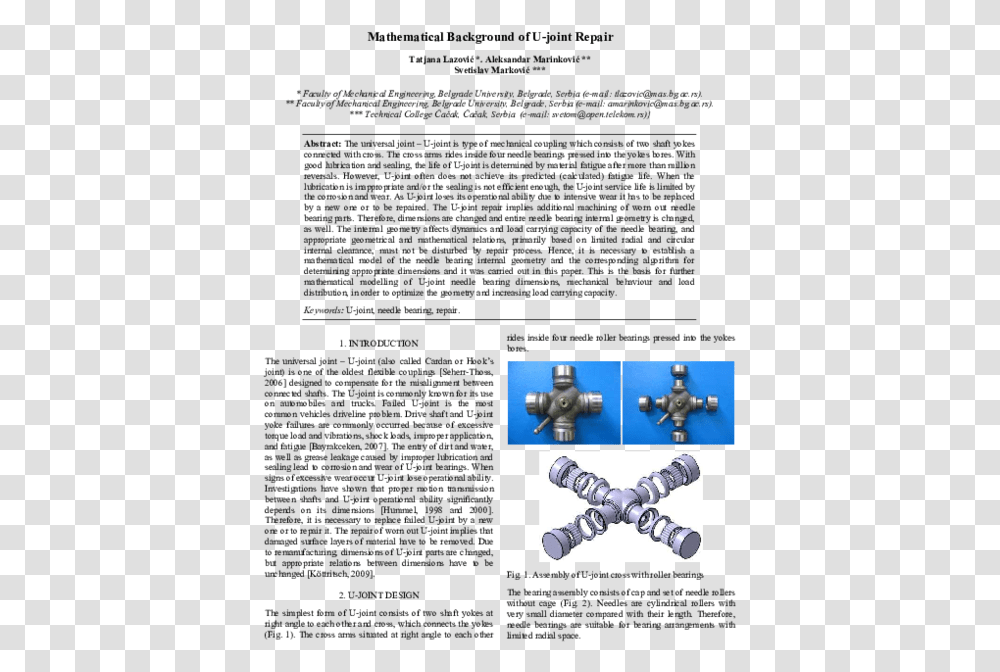 Pdf Mathematical Background Of U Joint Repair Aleksandar Document, Indoors, Sink, Tap, Sink Faucet Transparent Png
