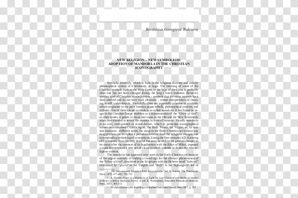 Pdf New Religion - Symbolism Adoption Of Mandorla In Document, Text, Page, Word, Alphabet Transparent Png