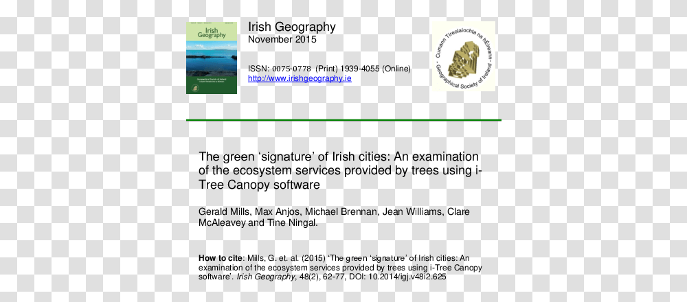 Pdf The Green 'signature' Of Irish Cities An Examination Screenshot, Text, Legend Of Zelda Transparent Png