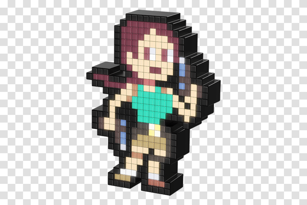 Pdp Pixel Pals Tomb Raider Classic Lara Croft Light Up Display 041 Lara Croft Pixel Pals, Minecraft, Bush, Vegetation, Brick Transparent Png