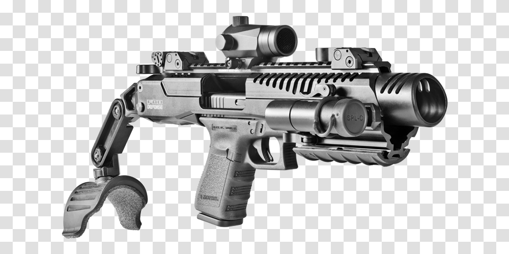 Pdw Glock Conversion Kit, Gun, Weapon, Weaponry, Rifle Transparent Png