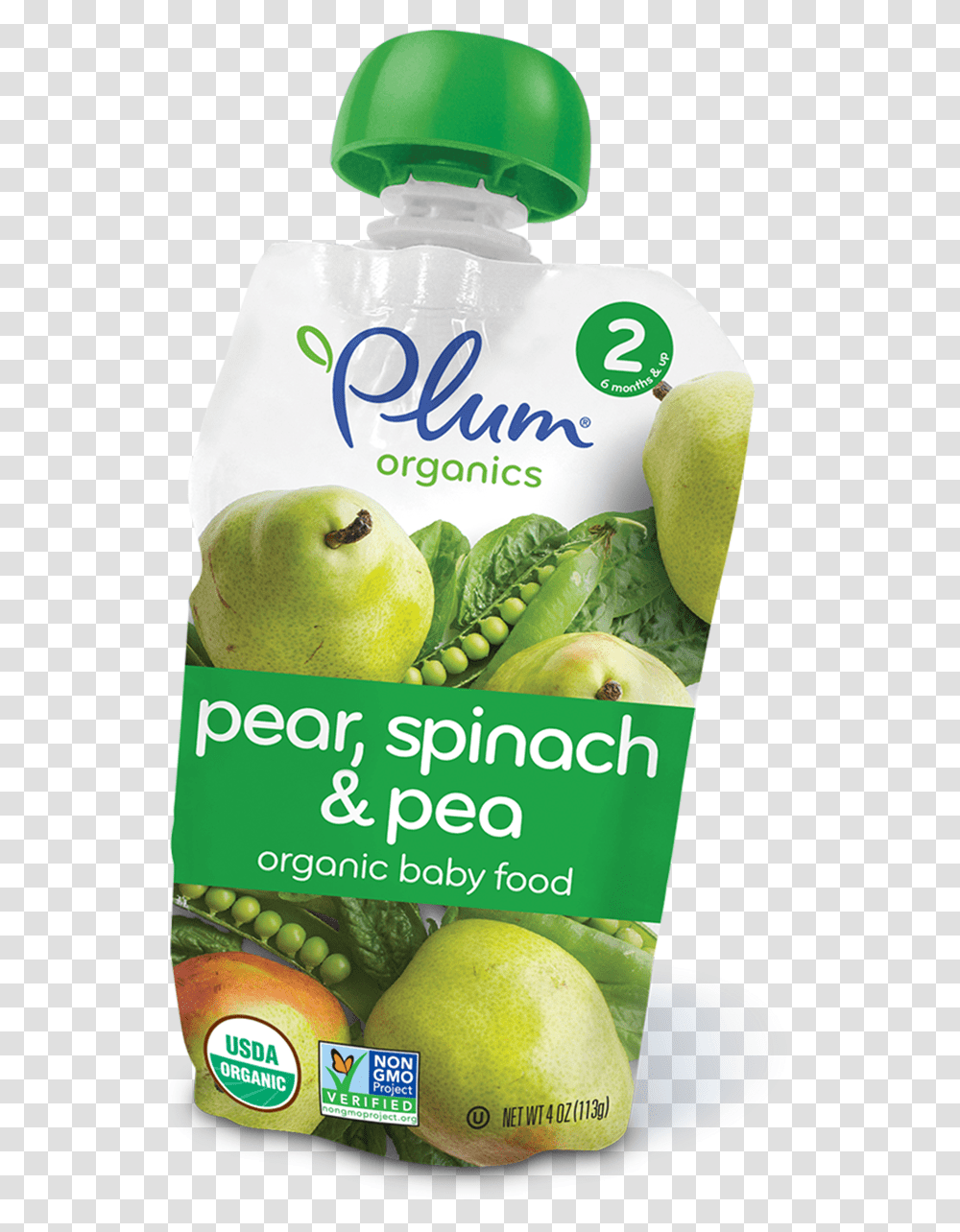 Pea Download Baby Pouch Food Plum, Plant, Fruit, Pear, Apple Transparent Png