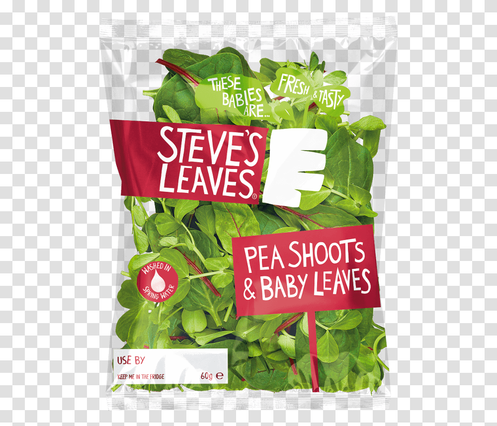 Pea Shoots Amp Baby Leaves Packaging Photo, Plant, Food, Vegetable, Produce Transparent Png