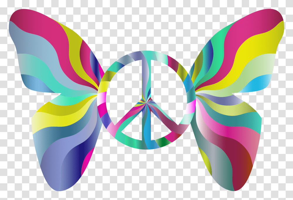 Peace Butterfly Clipart Butterfly Peace Sign, Purple, Pattern, Light Transparent Png