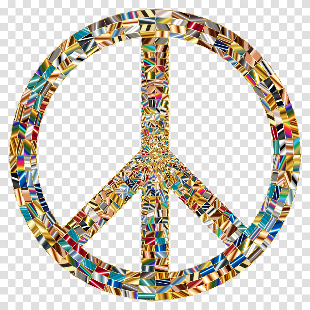 Peace Clipart Flower Power Peace Sign No Background, Pattern, Stained Glass, Bracelet, Accessories Transparent Png