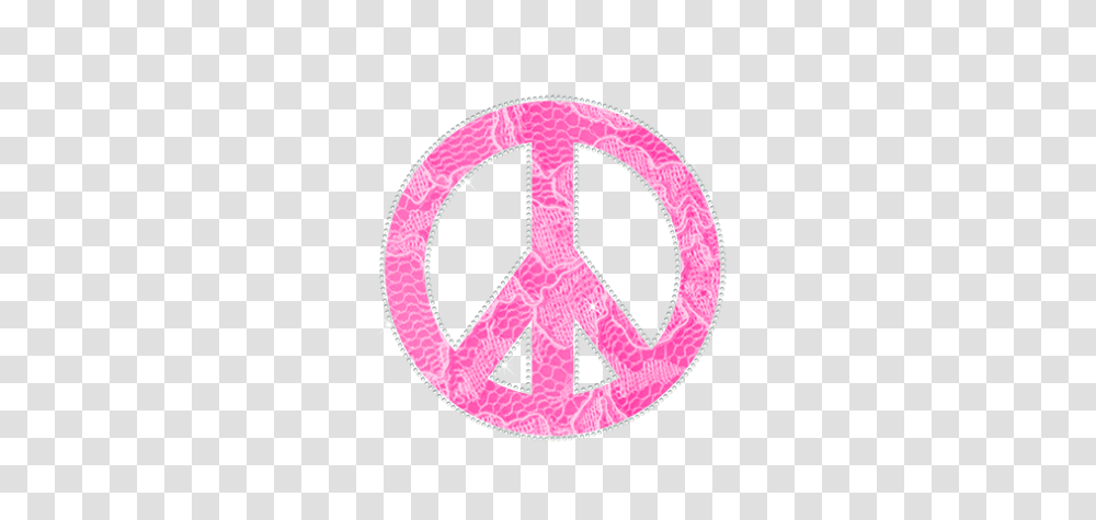 Peace Design With Rhinestone And Lace Materials, Rug, Logo, Trademark Transparent Png