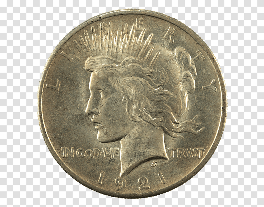 Peace Dollar Obverse Peace Dollar, Coin, Money, Nickel, Dime Transparent Png