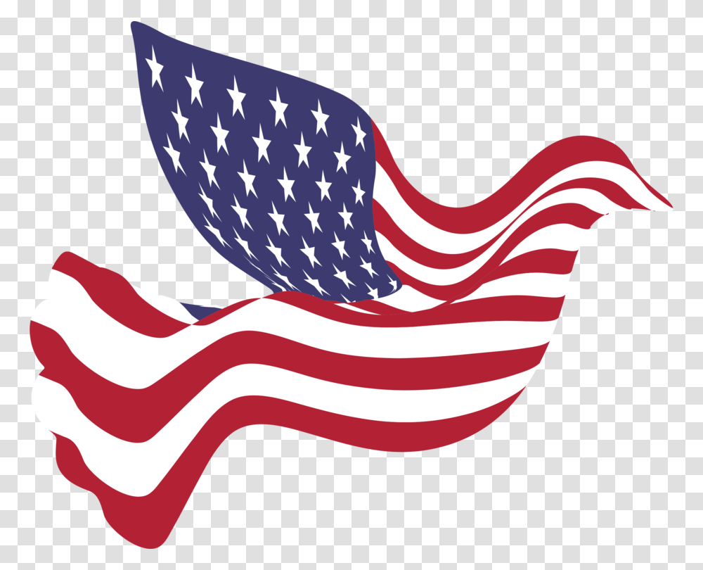 Peace Dove American Flag Transparent Png
