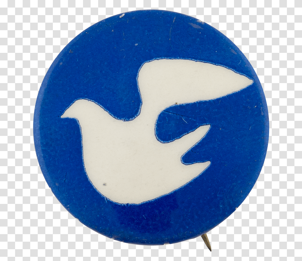 Peace Dove Dark Blue Cause Button Museum Crescent, Logo, Trademark, Badge Transparent Png