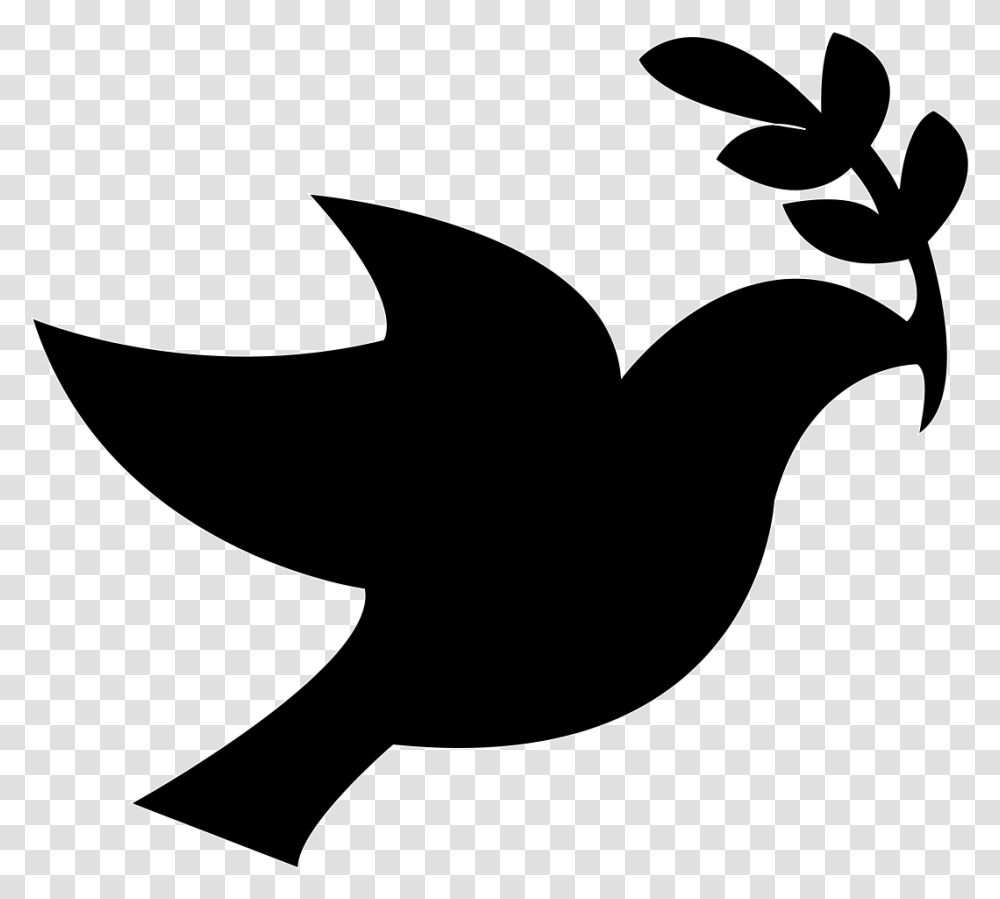 Peace Dove Peace Dove Green, Leaf, Plant, Bow, Stencil Transparent Png