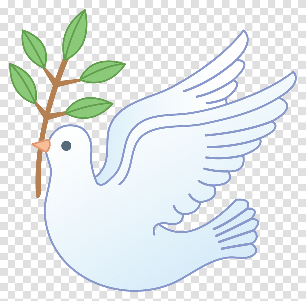 Peace Dove With Olive Branch, Bird, Animal, Pigeon Transparent Png
