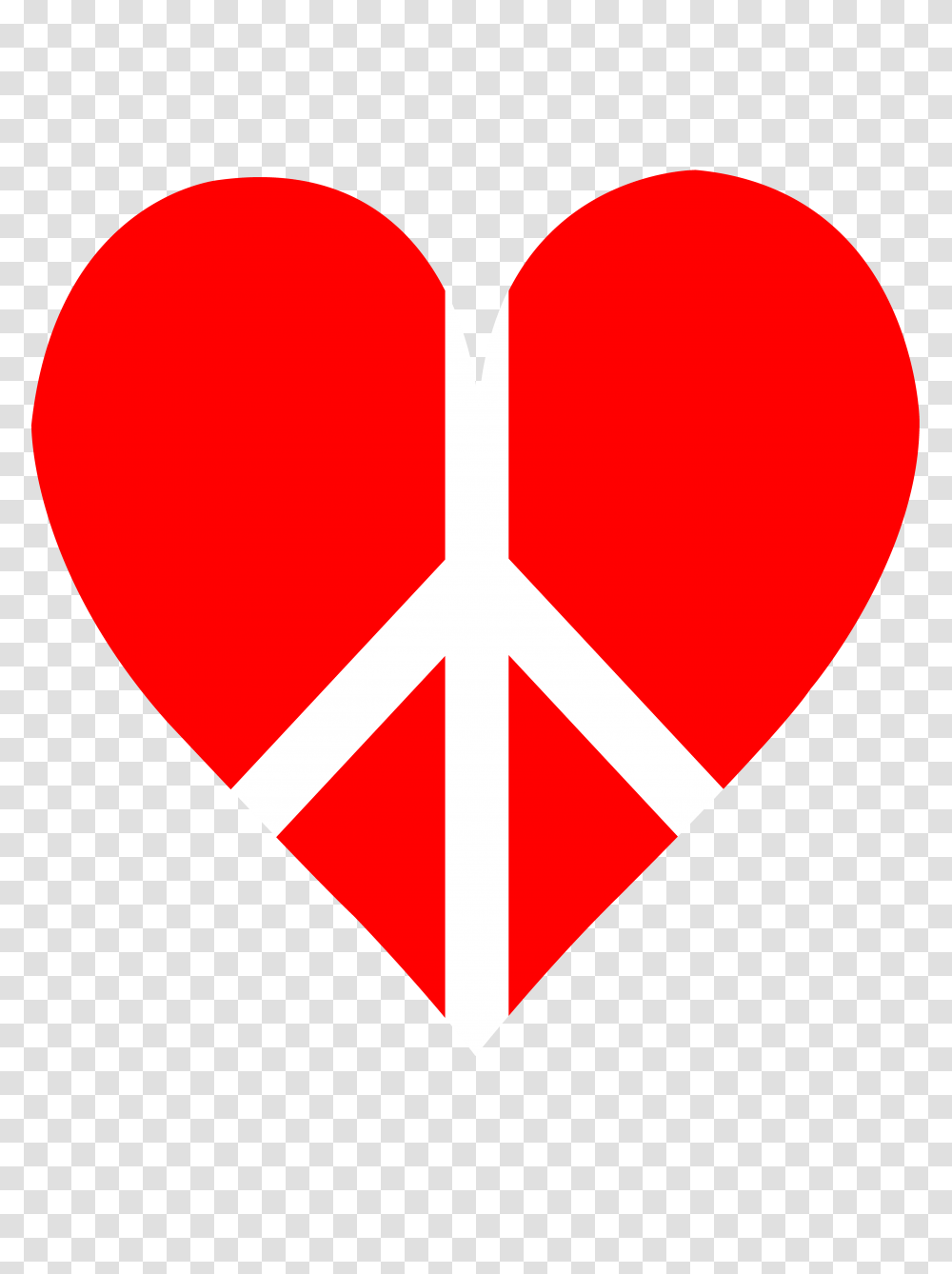 Peace Heart Red Clip Art, Label, Sticker Transparent Png
