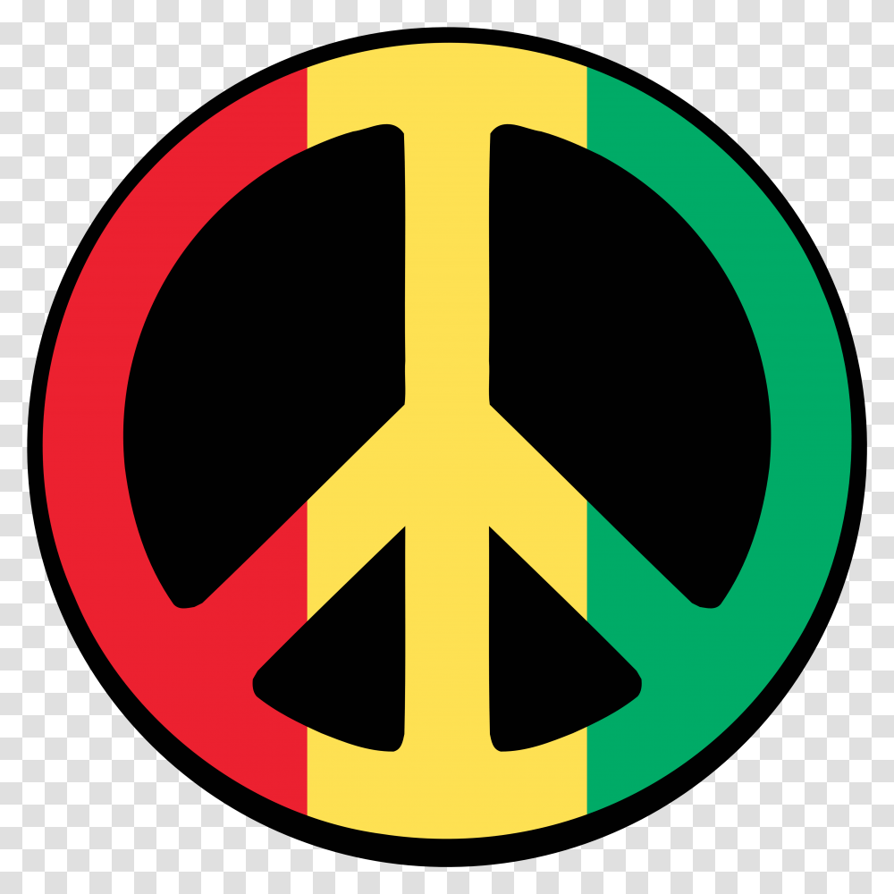 Peace Logo Peace Sign Red Yellow Green, Symbol, Trademark, Recycling Symbol, Emblem Transparent Png