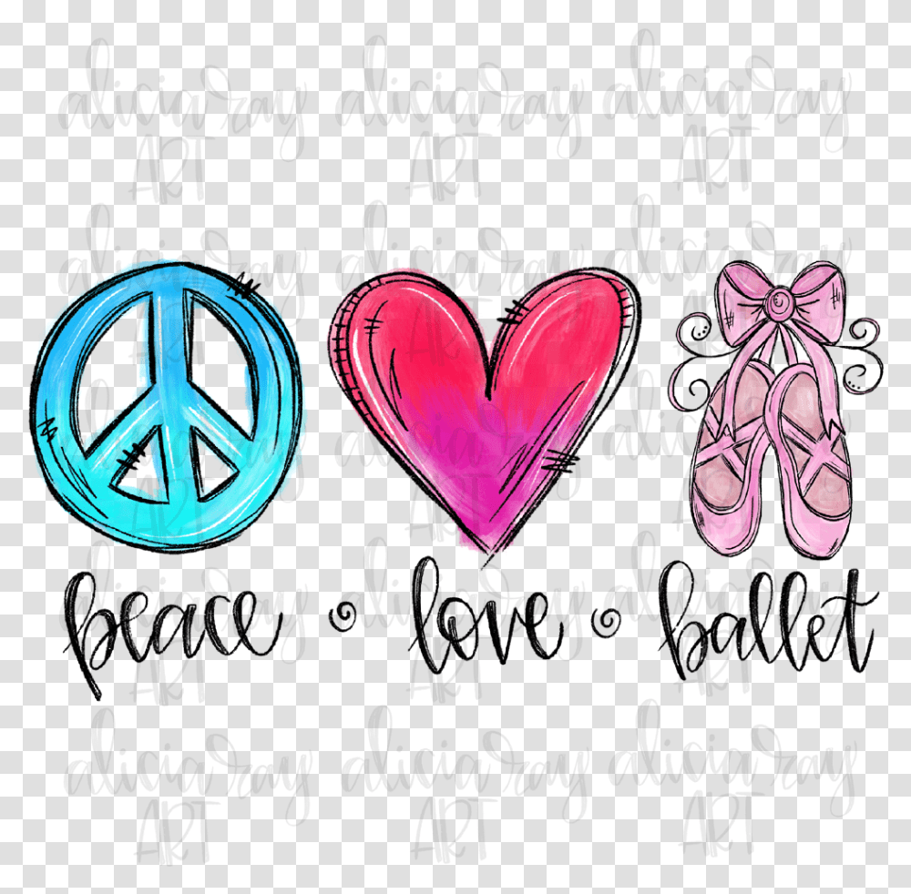 Peace Love Ballet Peace Love Archery, Heart, Neon, Light, Symbol Transparent Png