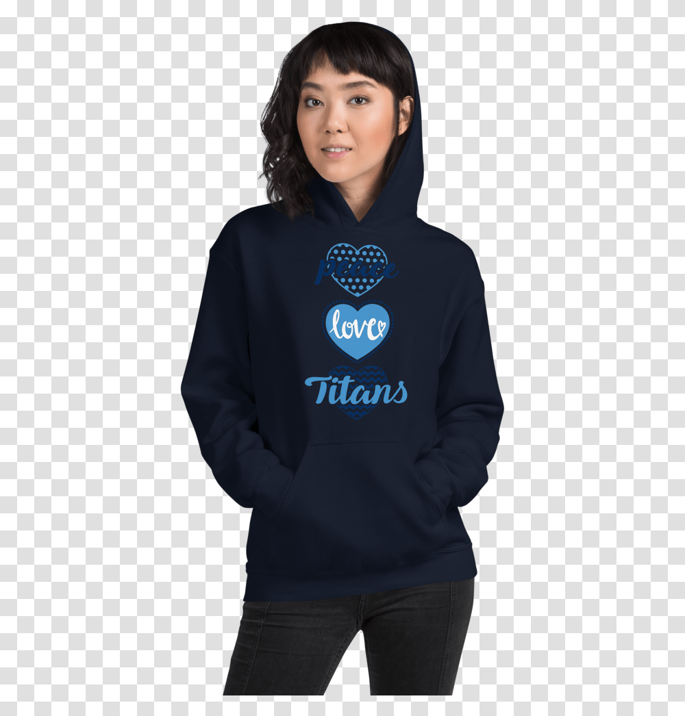 Peace Love Titans In Tennessee Colors Hoodie, Clothing, Apparel, Sweatshirt, Sweater Transparent Png