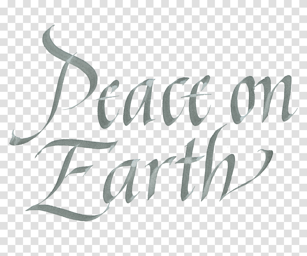 Peace On Earth Calligraphy, Handwriting, Letter, Label Transparent Png