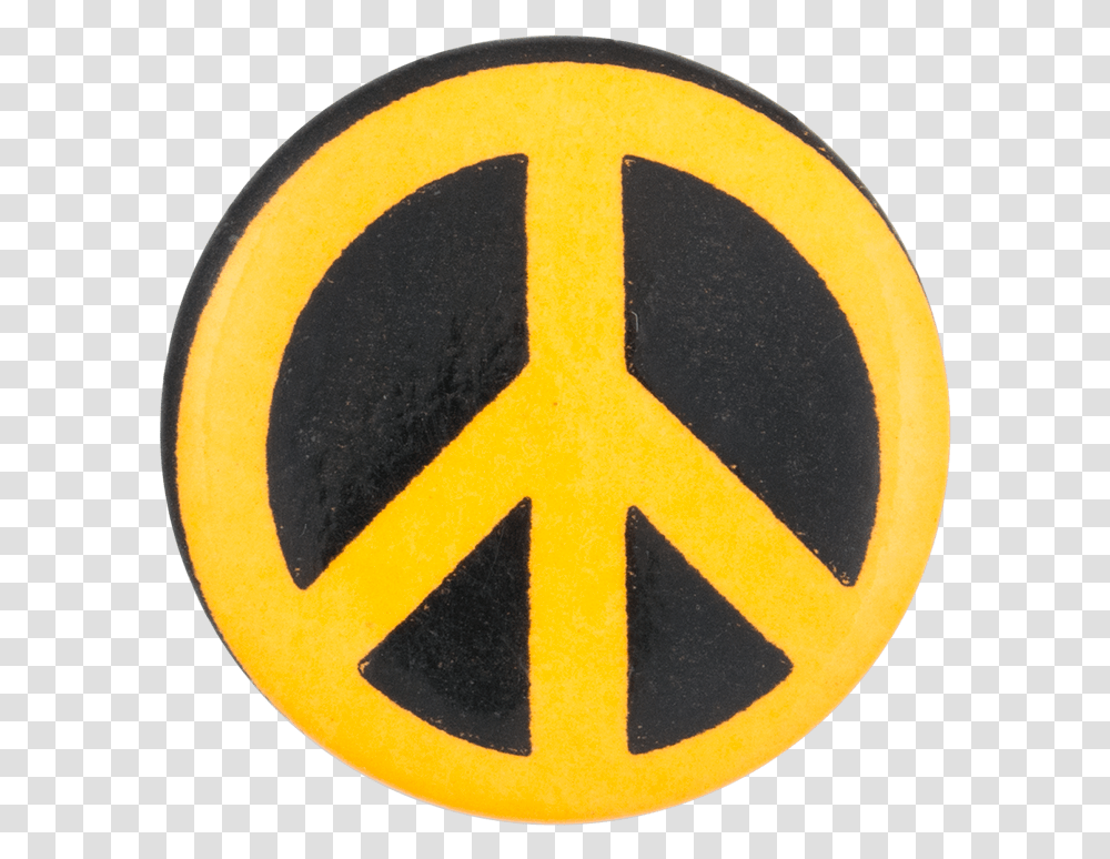 Peace Sign Black And Orange Busy Beaver Button Museum Language, Symbol, Road Sign, Logo, Trademark Transparent Png