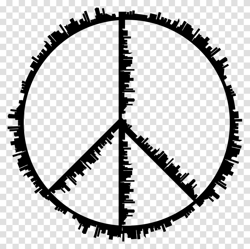 Peace Sign City Silhouette Clip Arts, Gray, World Of Warcraft Transparent Png