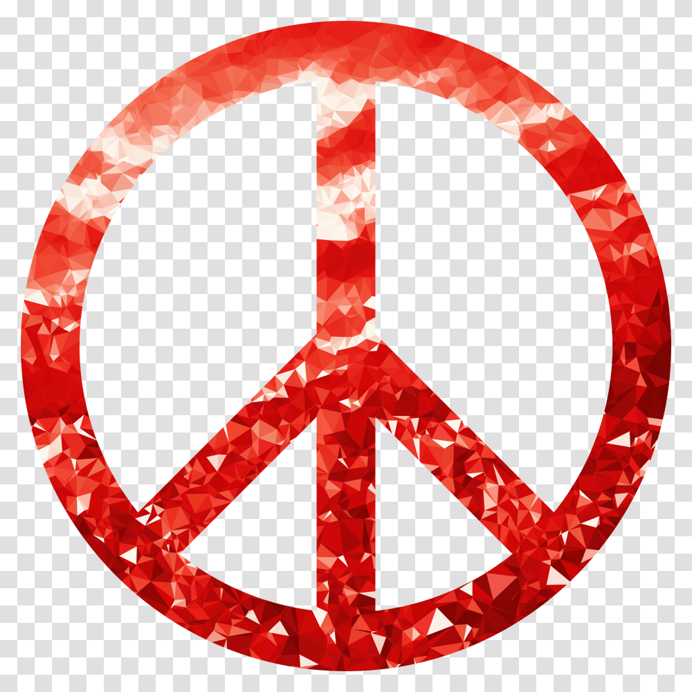 Peace Sign Clipart Red, Logo, Trademark, Rug Transparent Png