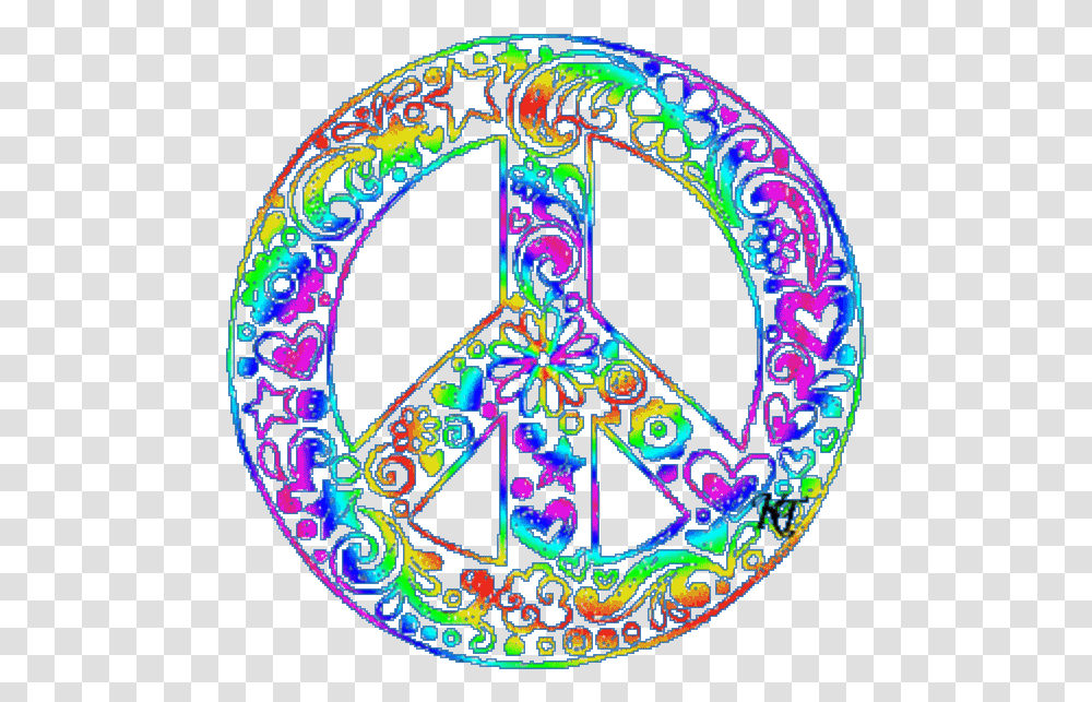 Peace Sign Clipart Trippy Hippie Peace Sign Gif, Rug, Pattern, Ornament Transparent Png
