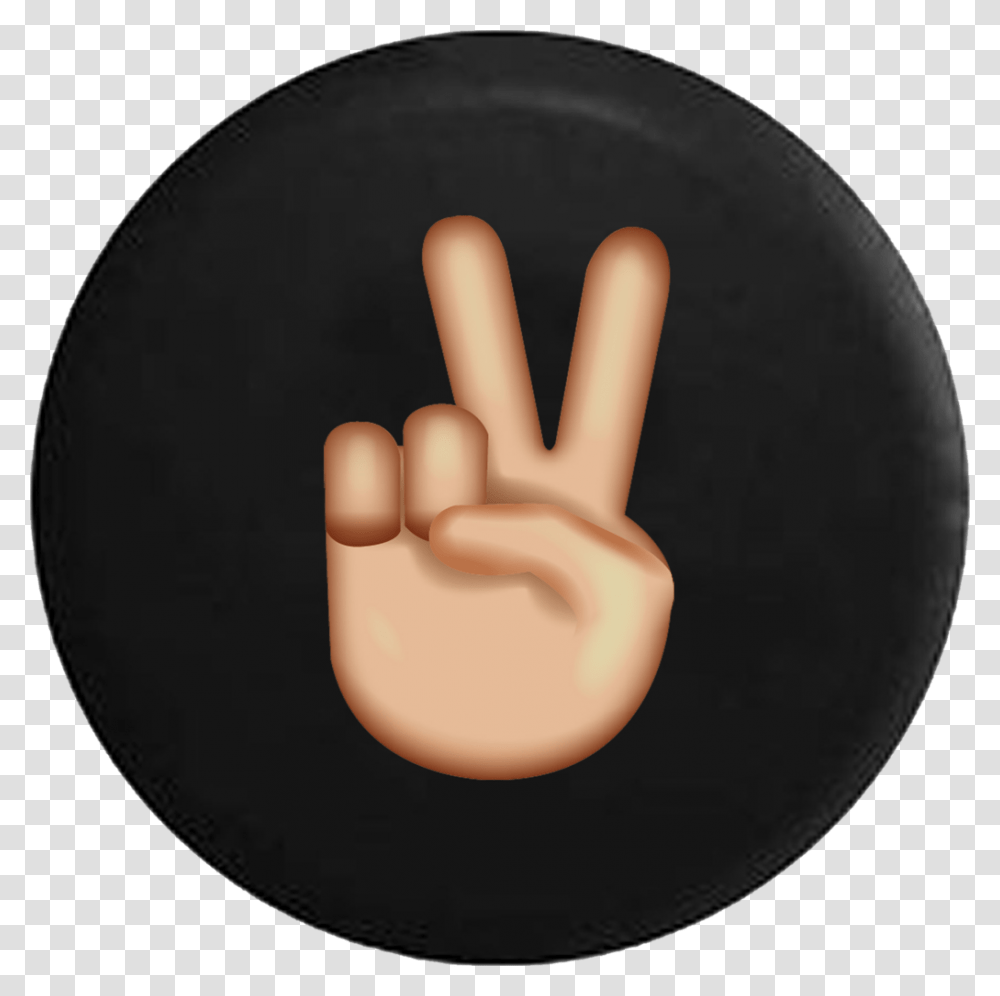 Peace Sign Fingers Text Emoji Capa Do Zap, Hand, Frying Pan, Wok Transparent Png