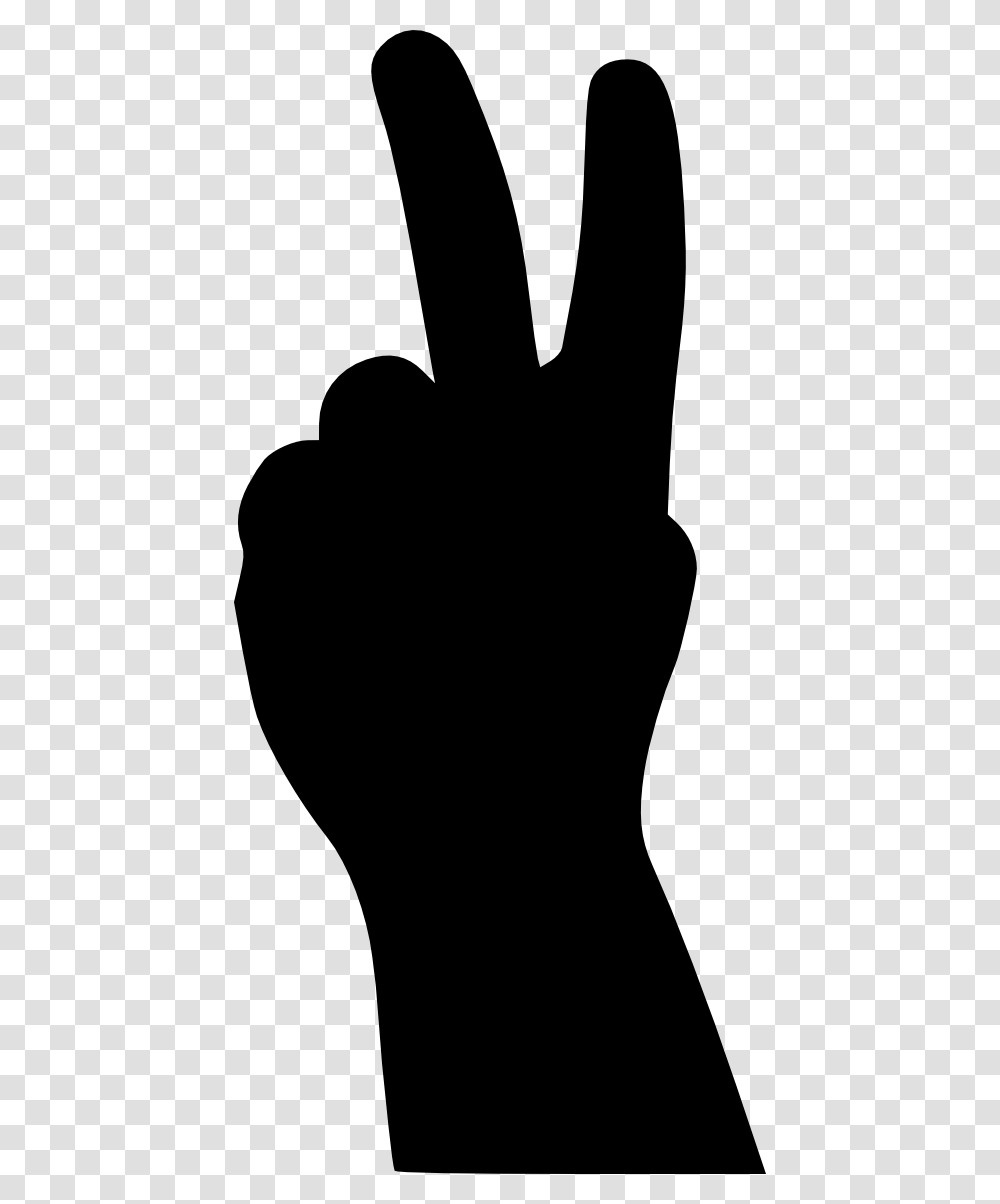 Peace Sign Hand Clipart, Silhouette, Person, Human, Fist Transparent Png