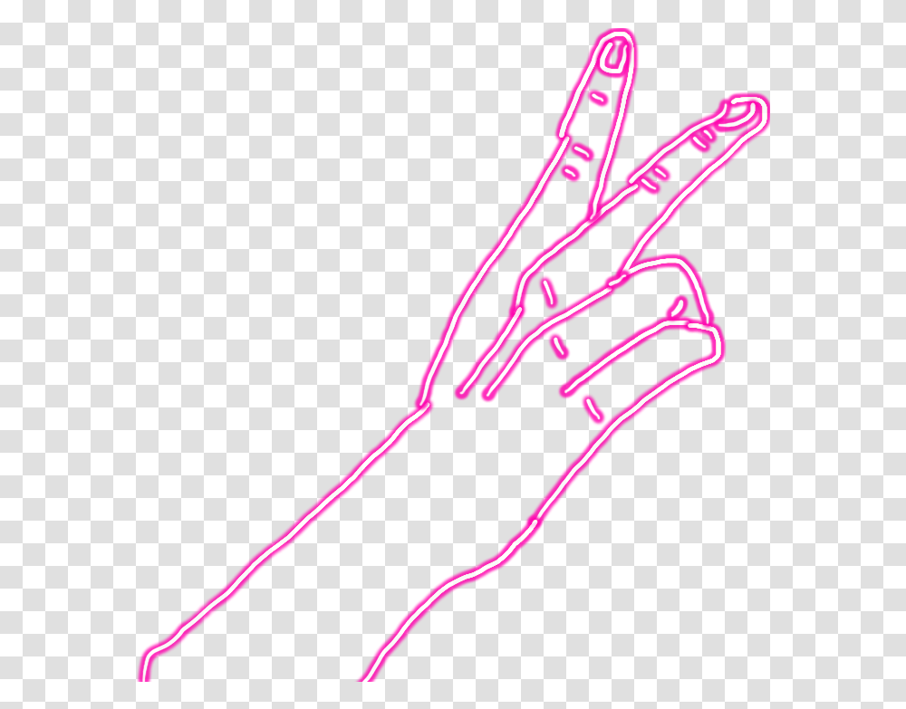 Peace Sign Hand Sticker By Alteregoss Neon Peace Sign Hand, Light, Flare, Bow, Leash Transparent Png