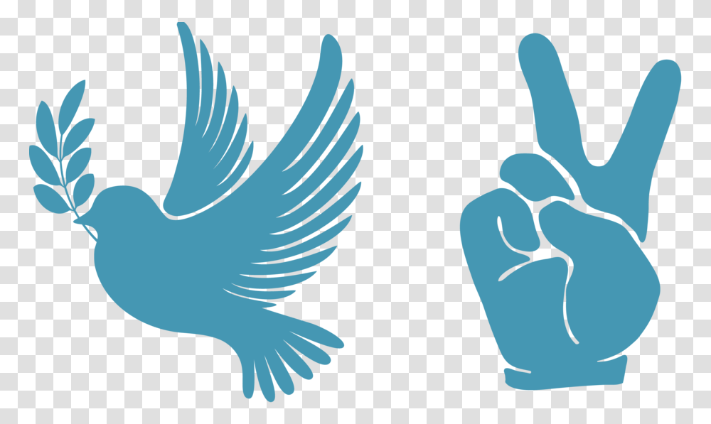Peace Sign Hand Symbol Of Peace Hope, Animal, Bird, Jay, Flying Transparent Png