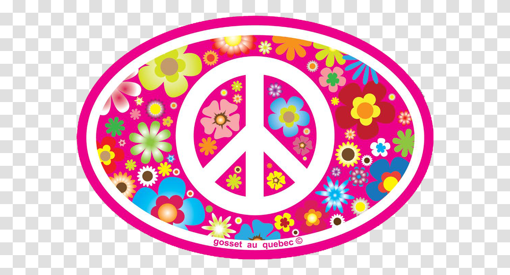 Peace Sign Hippie Flower, Rug, Pattern, Oval Transparent Png
