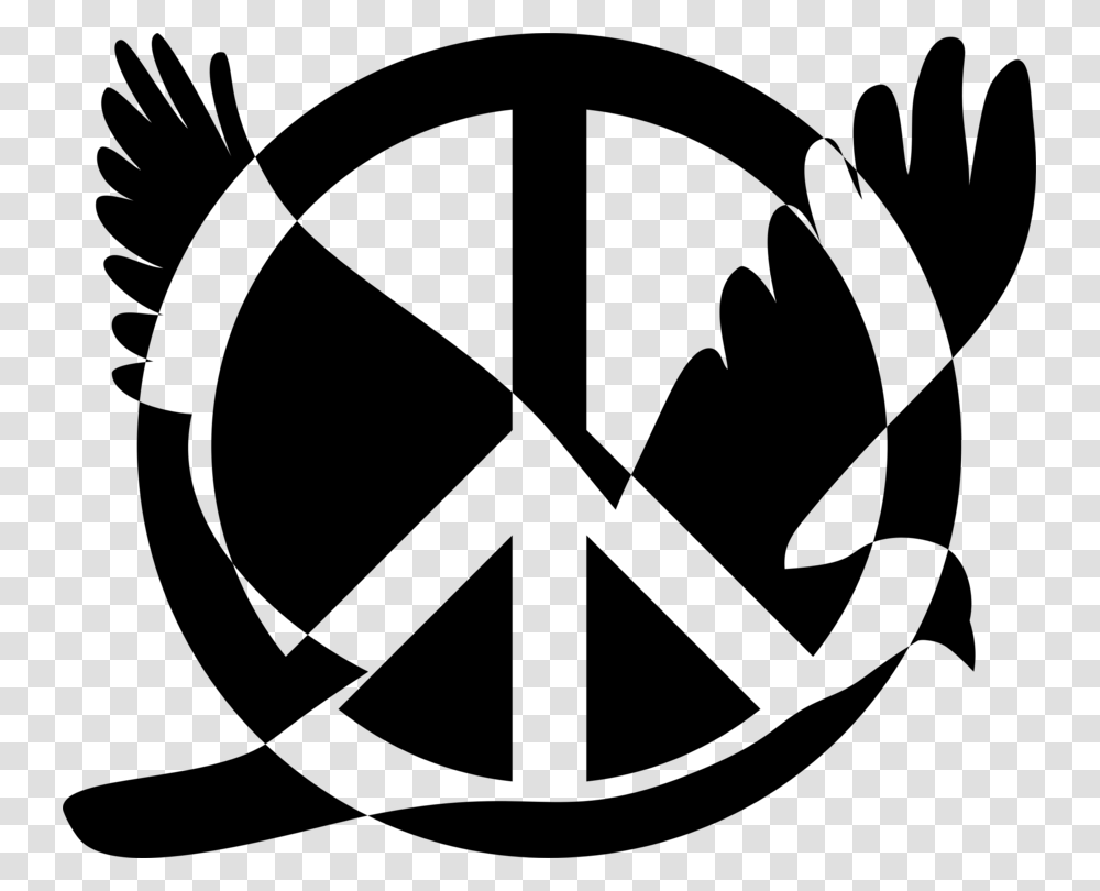 Peace Sign Symbol Animal Bird Dove Flying Svg Dove With Peace Sign, Gray Transparent Png