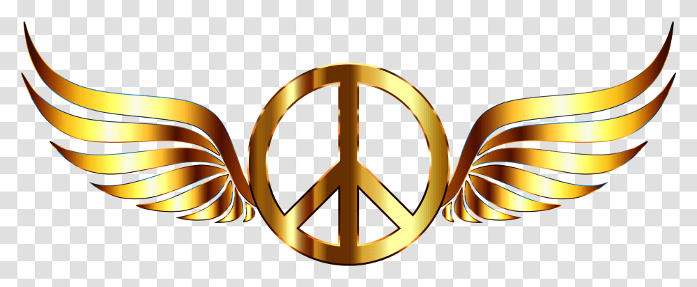 Peace Symbols Gold Computer Icons Gold Peace Sign, Logo, Trademark, Bread, Food Transparent Png