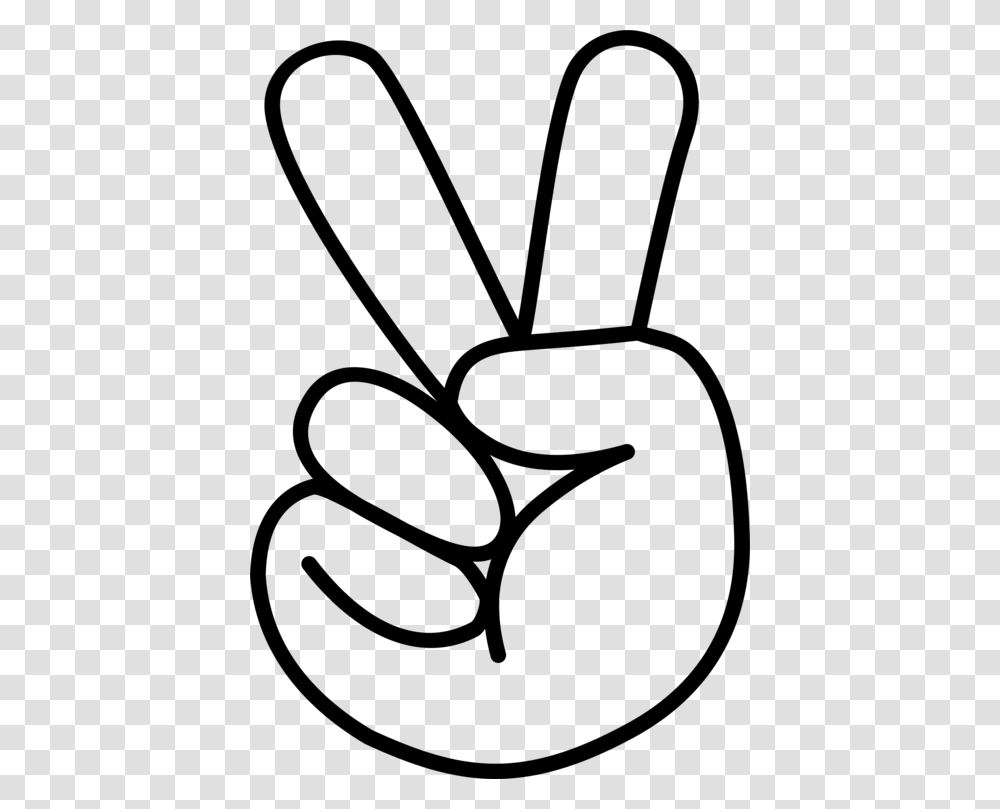 Peace Symbols V Sign Hand Finger Drawing, Gray, World Of Warcraft Transparent Png