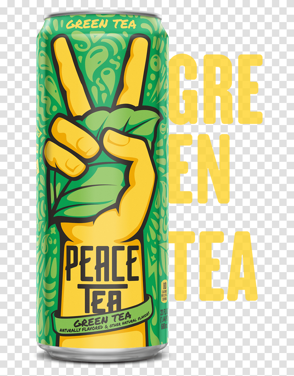 Peace Tea Green Drinking Caffeinated Drink, Hand, Text, Advertisement, Bottle Transparent Png
