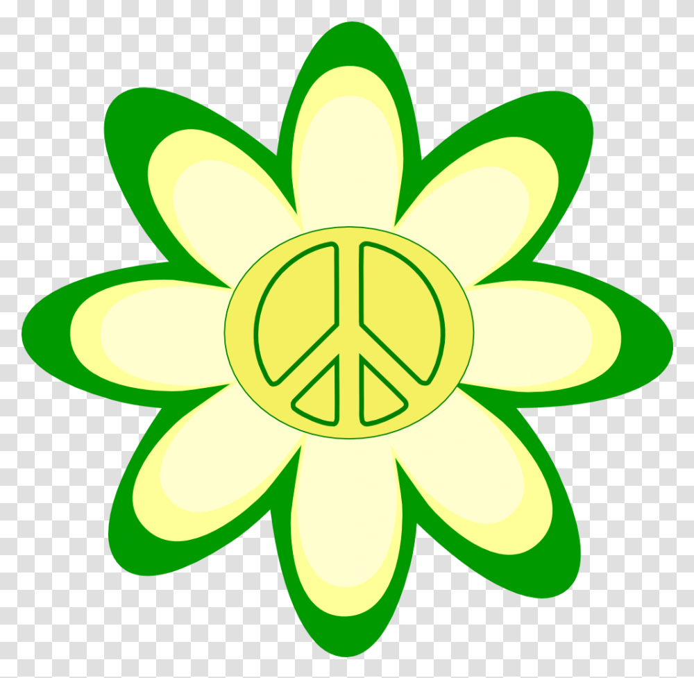 Peace Yellow Green Flower Clipart, Graphics, Plant, Floral Design, Pattern Transparent Png