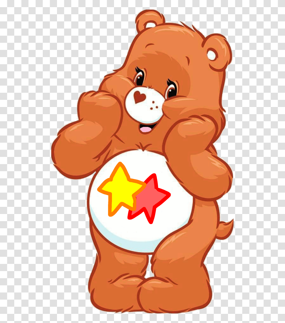 Peaceful Star Bear Care Bears Rainbow One, Star Symbol, Birthday Cake, Dessert, Food Transparent Png